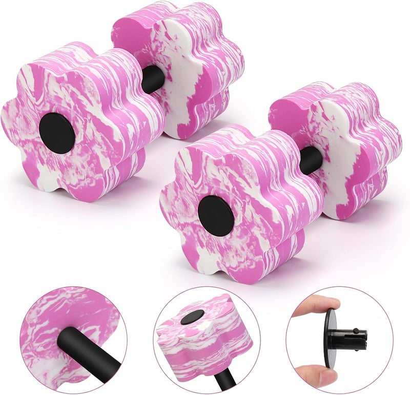 Carperipher Camouflage Aquatic Dumbbells, Set of 2 Water Aerobic Exercise Foam Dumbbell Pool Resistance, Water Aqua Fitness Barbells Hand Bar Exercises Equipment for Weight Loss - Image 2